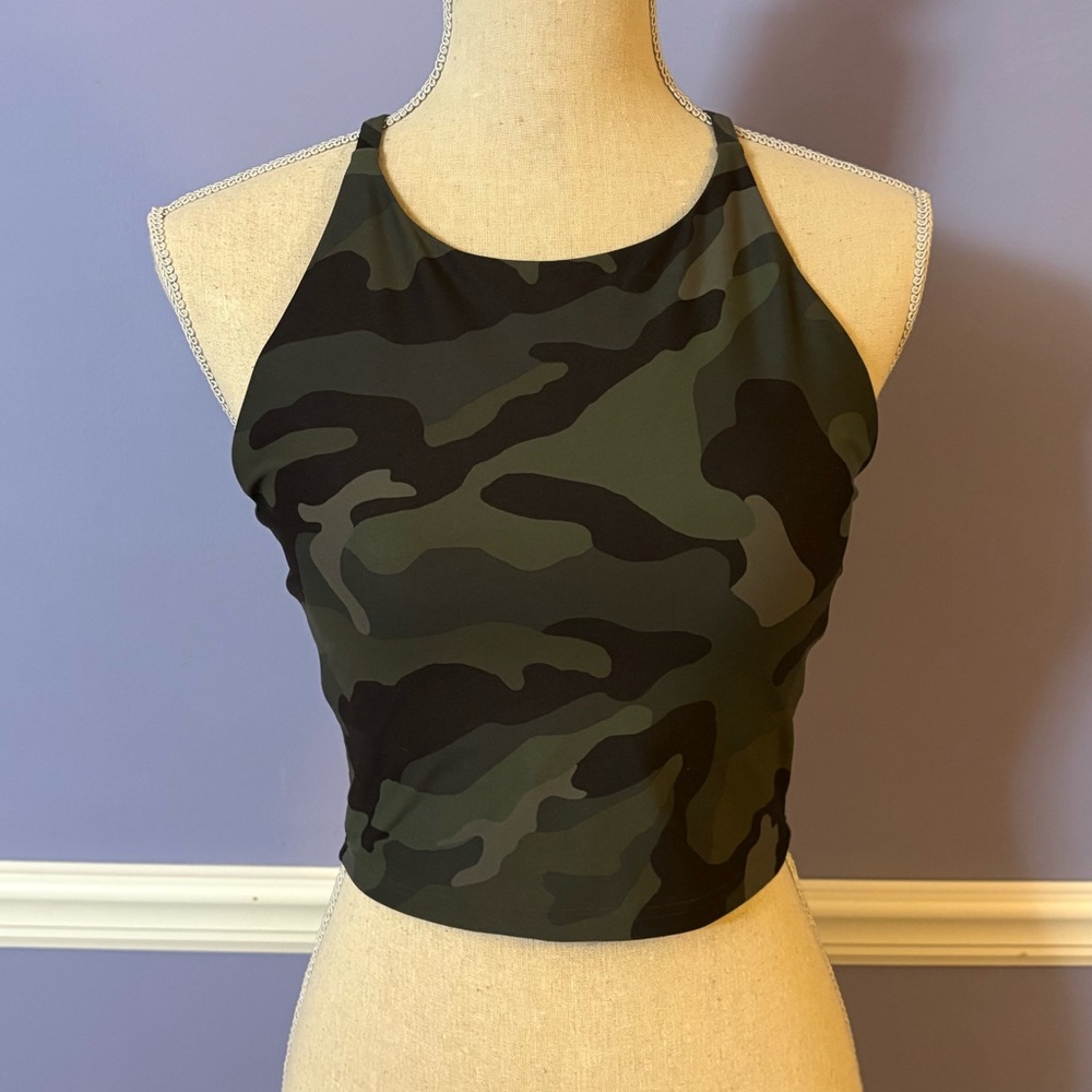 Camouflage Halter Crop Top